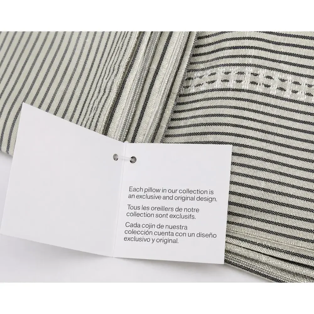 Crate & Barrel Airlie Dobby Stripe Pillow Covers Set Of 3 30x30 NWT